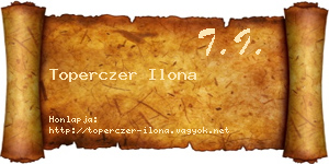 Toperczer Ilona névjegykártya