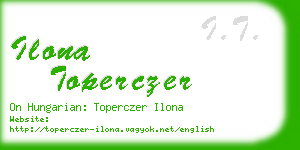 ilona toperczer business card